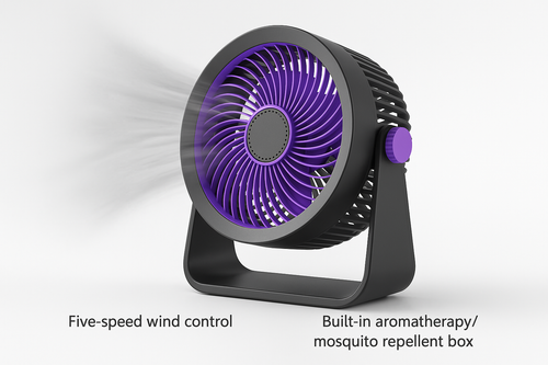 Ventilateur de bureau avec éclairage LED